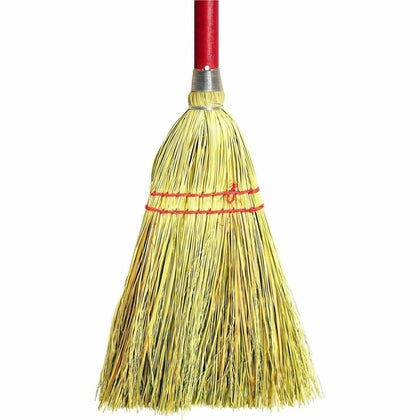 Genuine Joe Lobby Broom: 34’’ Wood Handle - Natural - 1 Each - Brooms & Sweepers