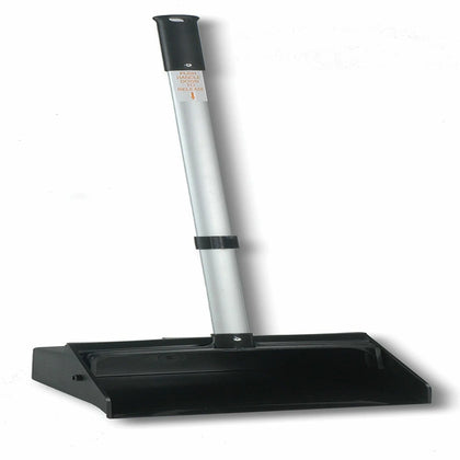 Genuine Joe Lobby Dust Pan: 11.50’’ Wide 30’’ Aluminum Handle - Pans