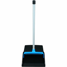 Genuine Joe Lobby Dust Pan - 11.50’’ Wide - PVC Handle - Blue & Black - Pans