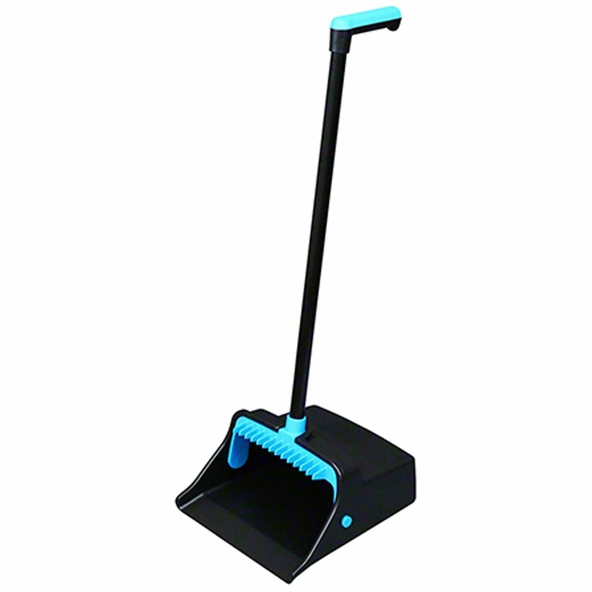 Genuine Joe Lobby Dustpan with L-Grip Handle - 11.50’’ Wide - Blue & Black - Dust Pans