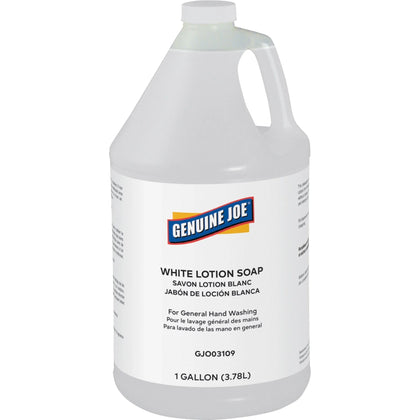 Genuine Joe Lotion Soap: 1 gal Grease Grime Dirt Ink Oil Carbon Remover - Hand Soaps/Cleaners