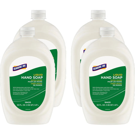 Genuine Joe Lotion Soap: White Anti-Irritant for Hand & Skin - Soaps/Cleaners