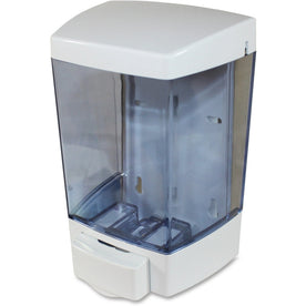 Genuine Joe Manual Liquid Soap Dispenser - 1.44 Quart Capacity - White - Skin Care Dispensers & Refills