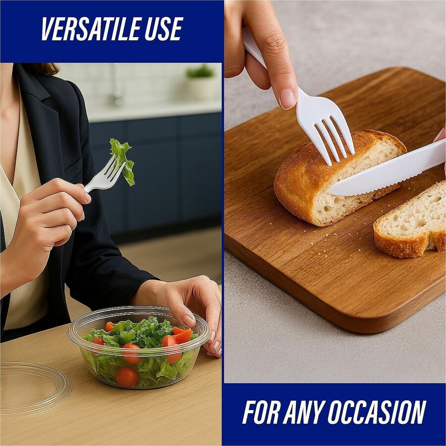Genuine Joe Medium-Heavyweight Plastic Forks - Alternate-Image5