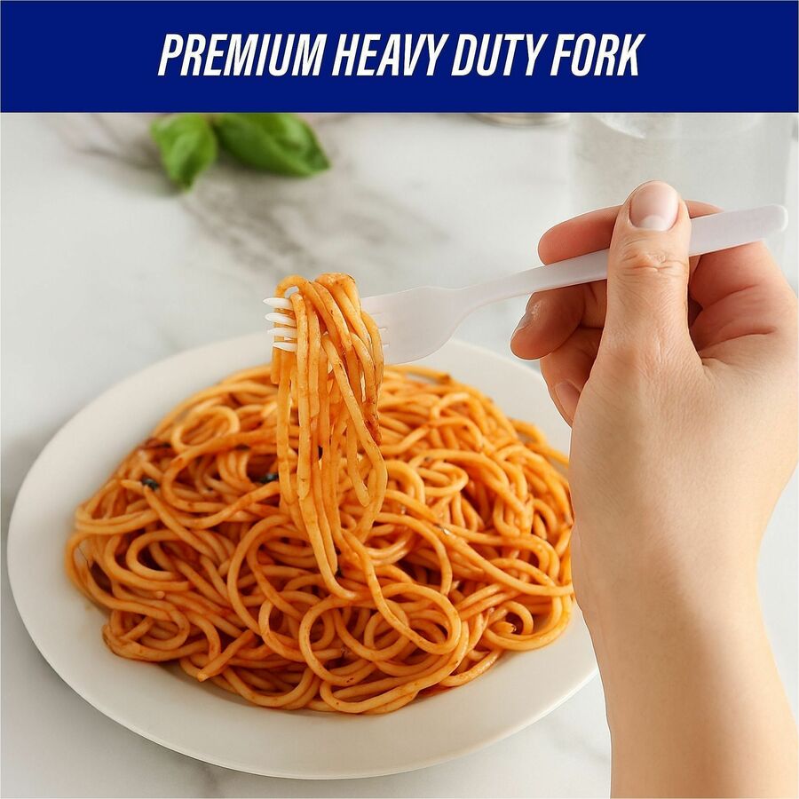 Genuine Joe Medium-Heavyweight Plastic Forks - Alternate-Image3