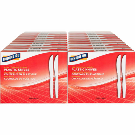 Genuine Joe Medium-Heavyweight Plastic Knives - 2000