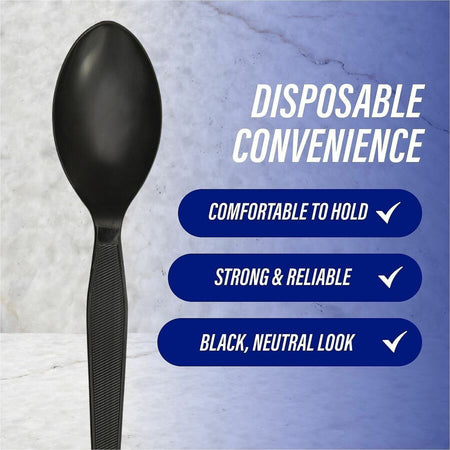 Genuine Joe Medium-Heavyweight Plastic Spoon - Alternate-Image2