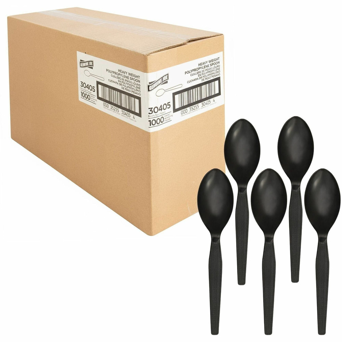Genuine Joe Medium-Heavyweight Plastic Spoon - 2000