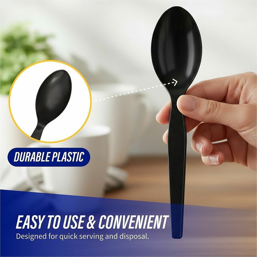 Genuine Joe Medium-Heavyweight Plastic Spoon - Alternate-Image5