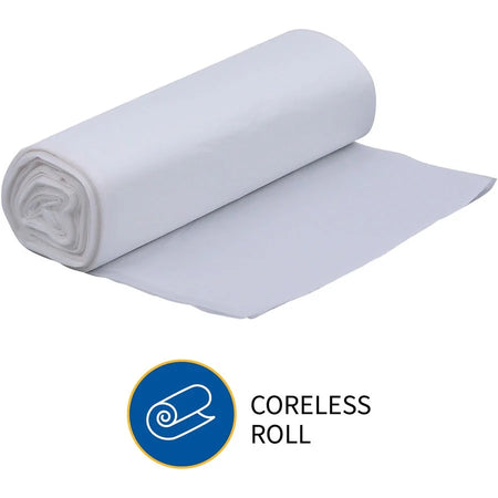 Genuine Joe Medium High-Density Can Liners - 33 gal Capacity - Clear Resin - 25/Roll - Trash Bags &