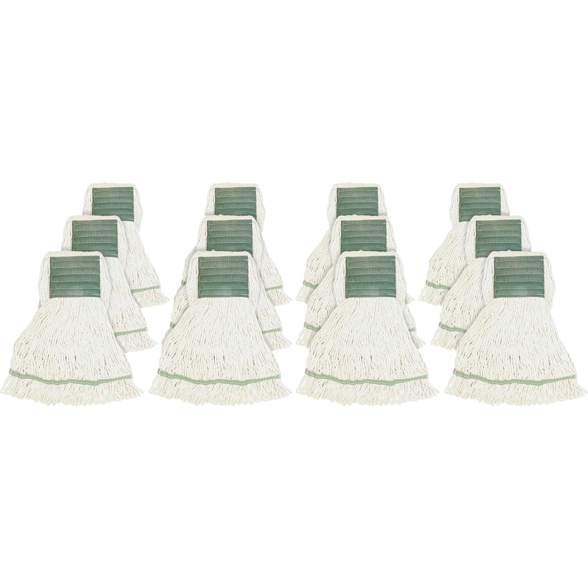 Genuine Joe Medium Mophead - Rayon & Cotton Blend - White - 12/Carton - Mops Refills