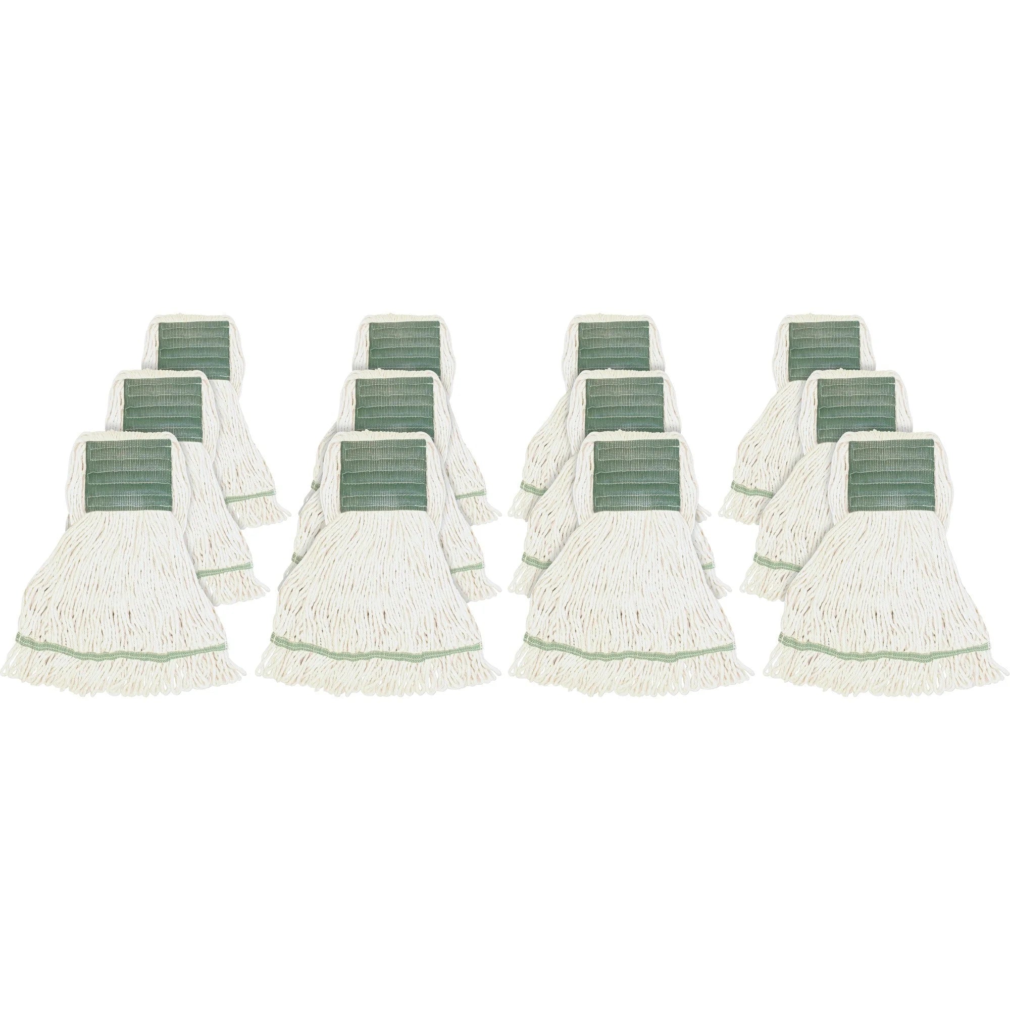 Genuine Joe Medium Mophead - Rayon & Cotton Blend - White - 12/Carton - Mops Refills