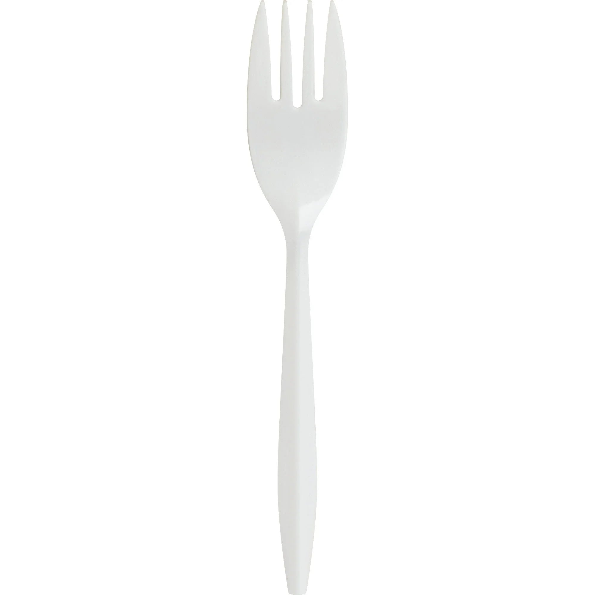 Genuine Joe Medium-weight Forks - White - 1000 / Carton - Cutlery