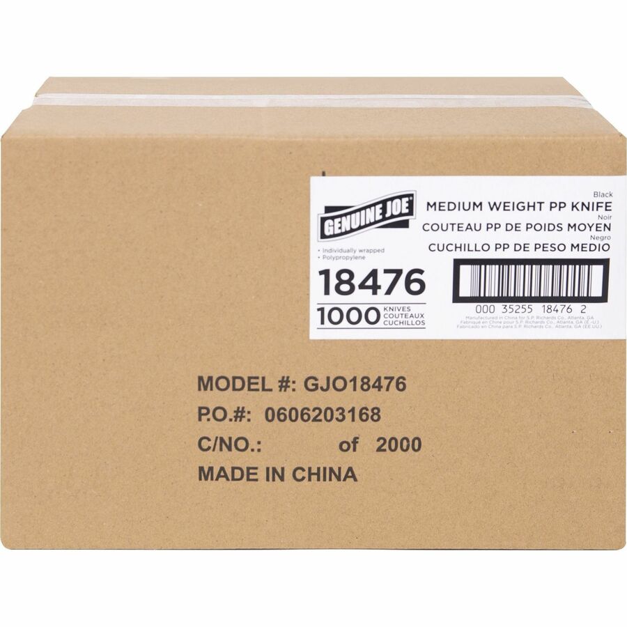 Genuine Joe Medium-weight Individually Wrapped Knives - Front