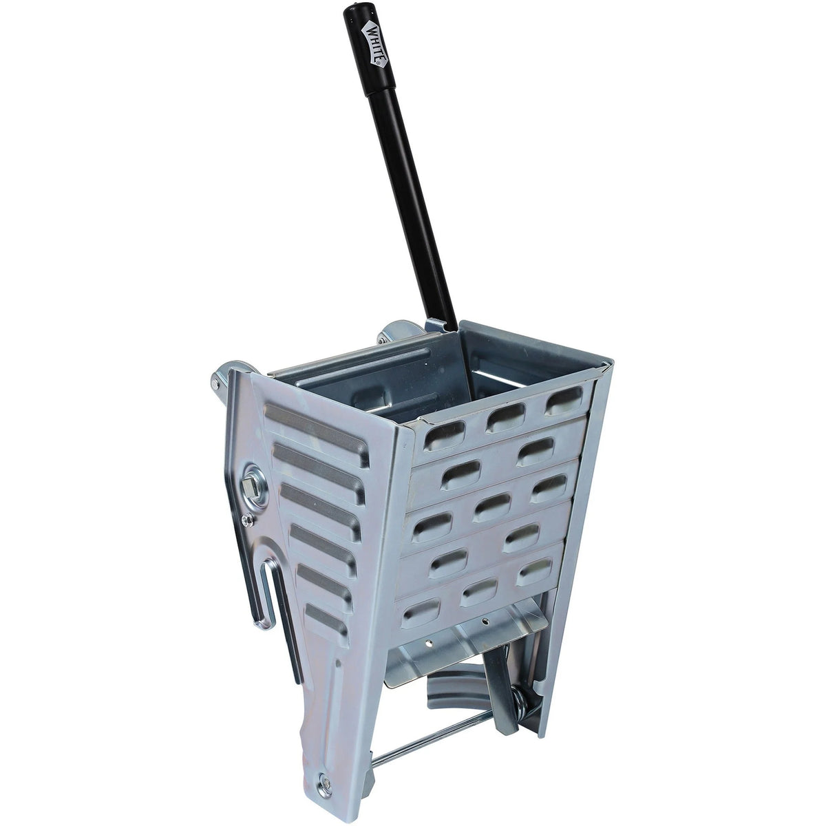 Genuine Joe Metal Squeeze Wringer: Rust-Resistant Handle Steel Construction - Buckets & Wringers