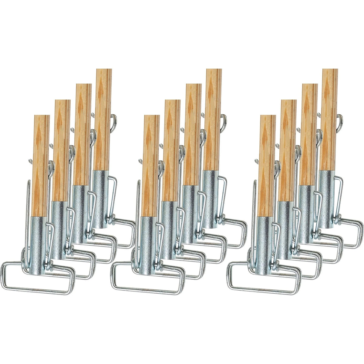 Genuine Joe Metal Sure Grip Mop Handle - Sturdy 60’’ - 12/Carton - Poles & Handles