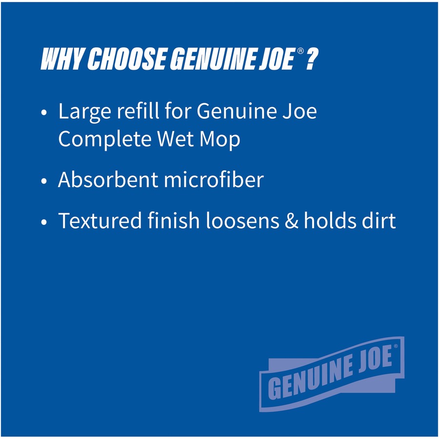 Genuine Joe Microfiber Wet Mophead Refill - Alternate-Image1