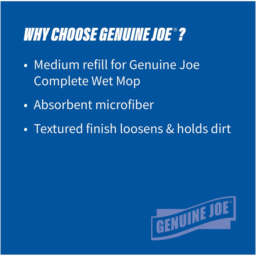Genuine Joe Microfiber Wet Mophead Refill - Alternate-Image1