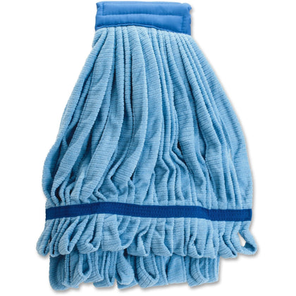 Genuine Joe Microfiber Wet Mophead Refill - Medium Size - Blue - 1 Pack - Mops & Refills
