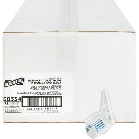 Genuine Joe Non-Para Rim Hanger: 30-Day Deodorizer - Acid-Free Water Soluble - Urinal Screens / Mats
