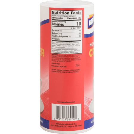 Genuine Joe Nondairy Creamer Canister - 0.75 lb (12 oz) - 3/Pack - 8 / Carton - Creamers