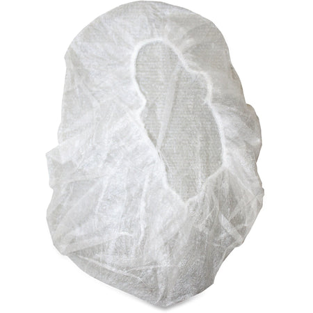 Genuine Joe Nonwoven Bouffant Cap: Hospital & Lab Recommended - Large 21’’ - Contaminant Protection - White - 100/Pack
