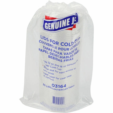 Genuine Joe Paper Cup Lids - Clear - 50/Pack - Cups