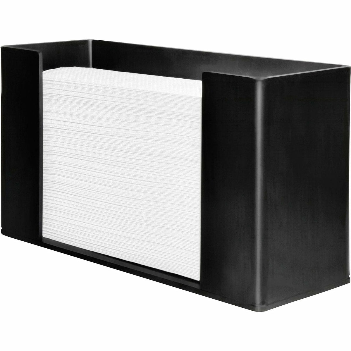Genuine Joe Paper Towel Dispenser: Wall-Mountable C Fold & Multifold - Acrylic Black - Dispensers