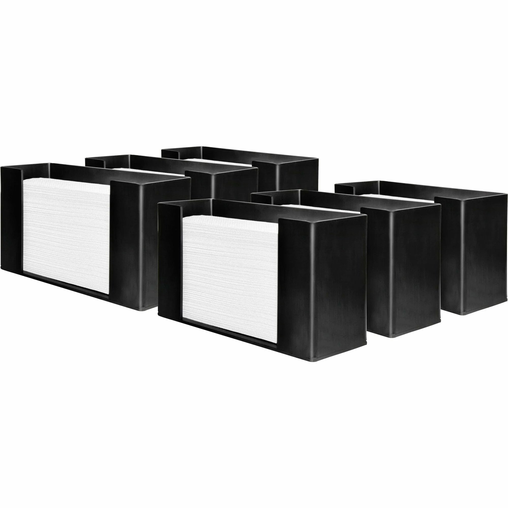 Genuine Joe Paper Towel Dispenser: Wall-Mountable C-Fold & Multifold - Acrylic Black - Dispensers