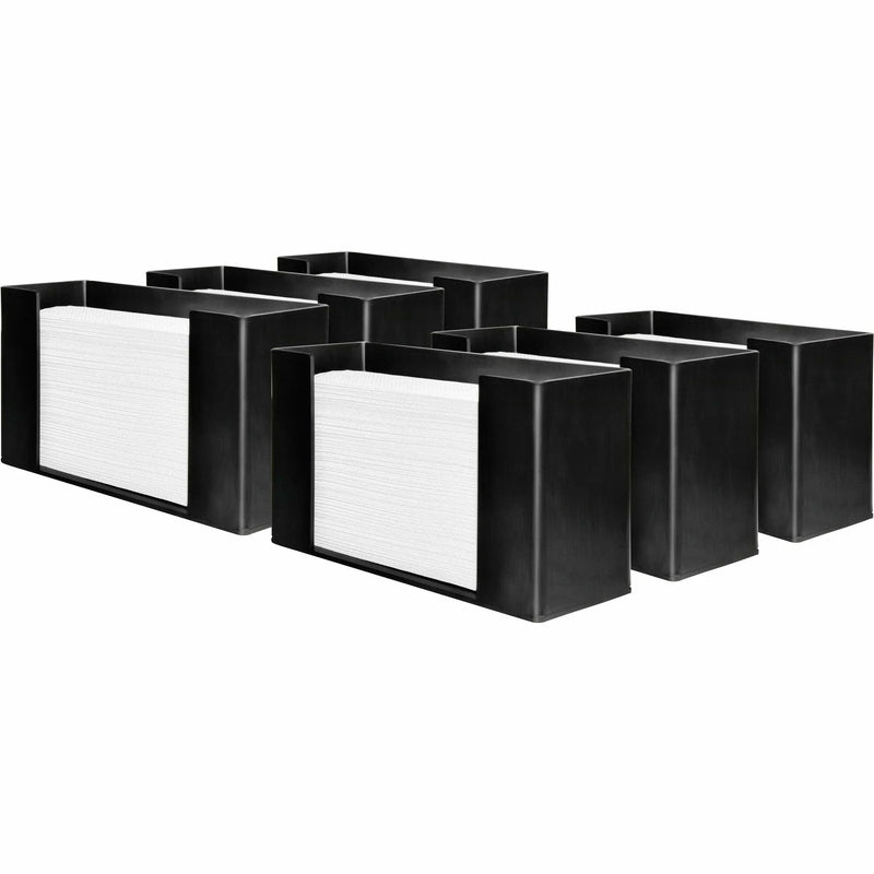 Genuine Joe Paper Towel Dispenser: Wall-Mountable C-Fold & Multifold - Acrylic Black - Dispensers