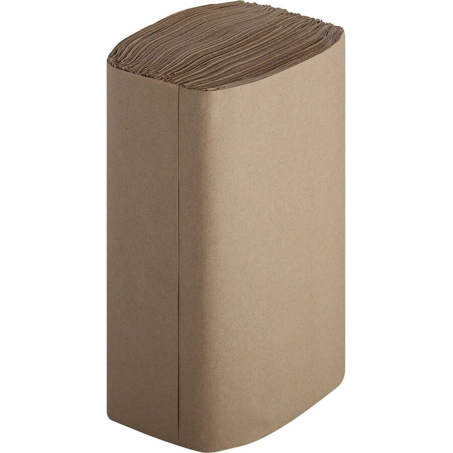 Genuine Joe Paper Towel Single fold 250 sheets Natural - 1 Ply - 10.25’’ Width x 9.10’’ Length - embossed design