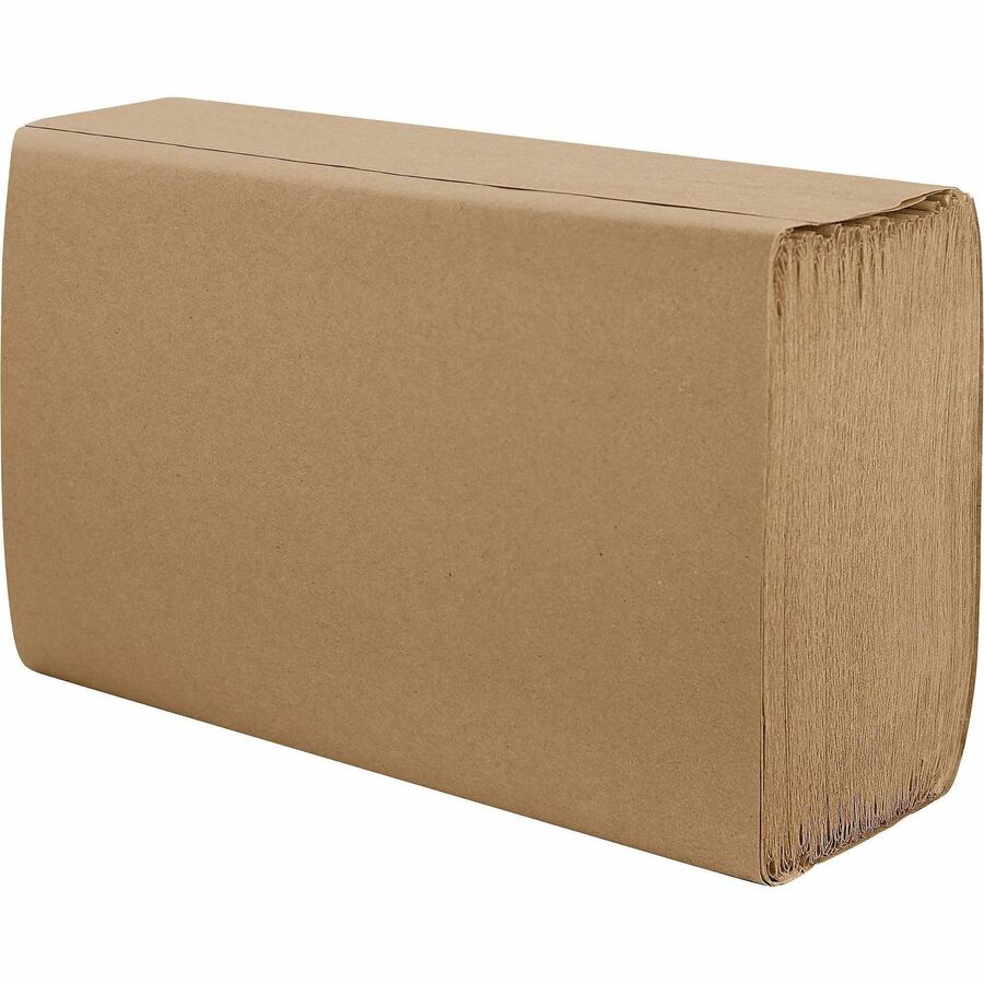 Genuine Joe Paper Towel Single fold 250 sheets Natural - 1 Ply - 10.25’’ Width x 9.10’’ Length - embossed design