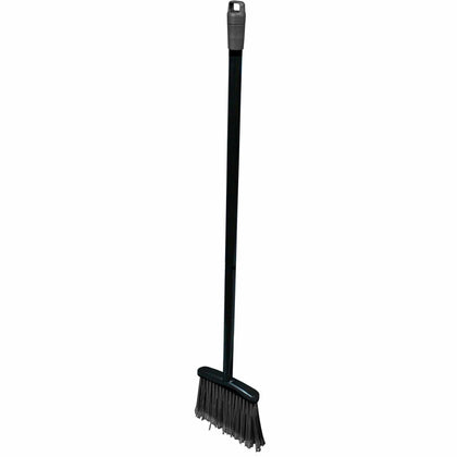 Genuine Joe Plastic Lobby Broom - 36’’ Handle Length - Blue Black - Brooms & Sweepers