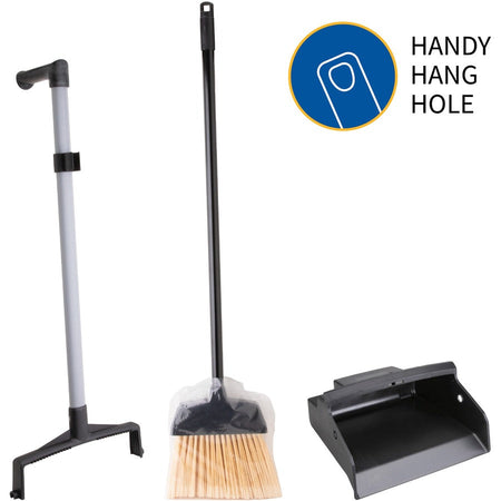 Genuine Joe Plastic Lobby Dust Pan Combo Kit - Alternate-Image3