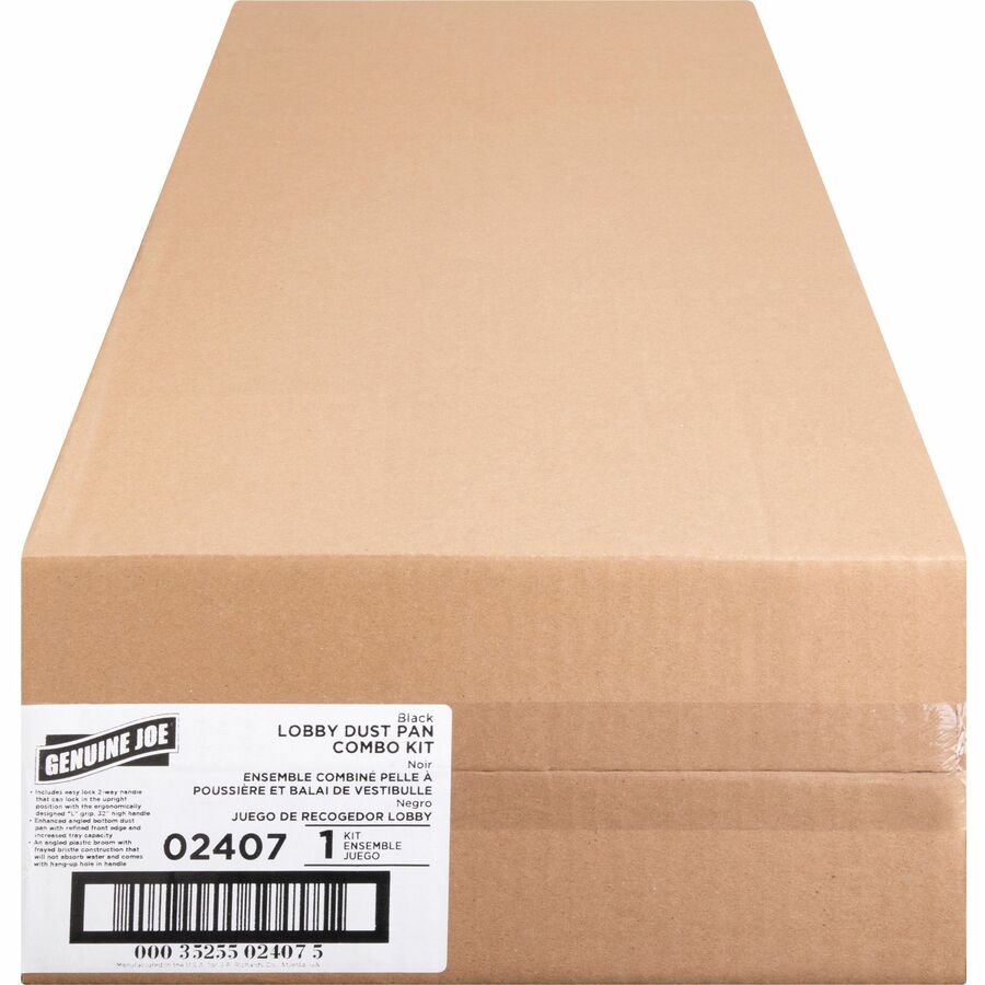 Genuine Joe Plastic Lobby Dust Pan Combo Kit - Top