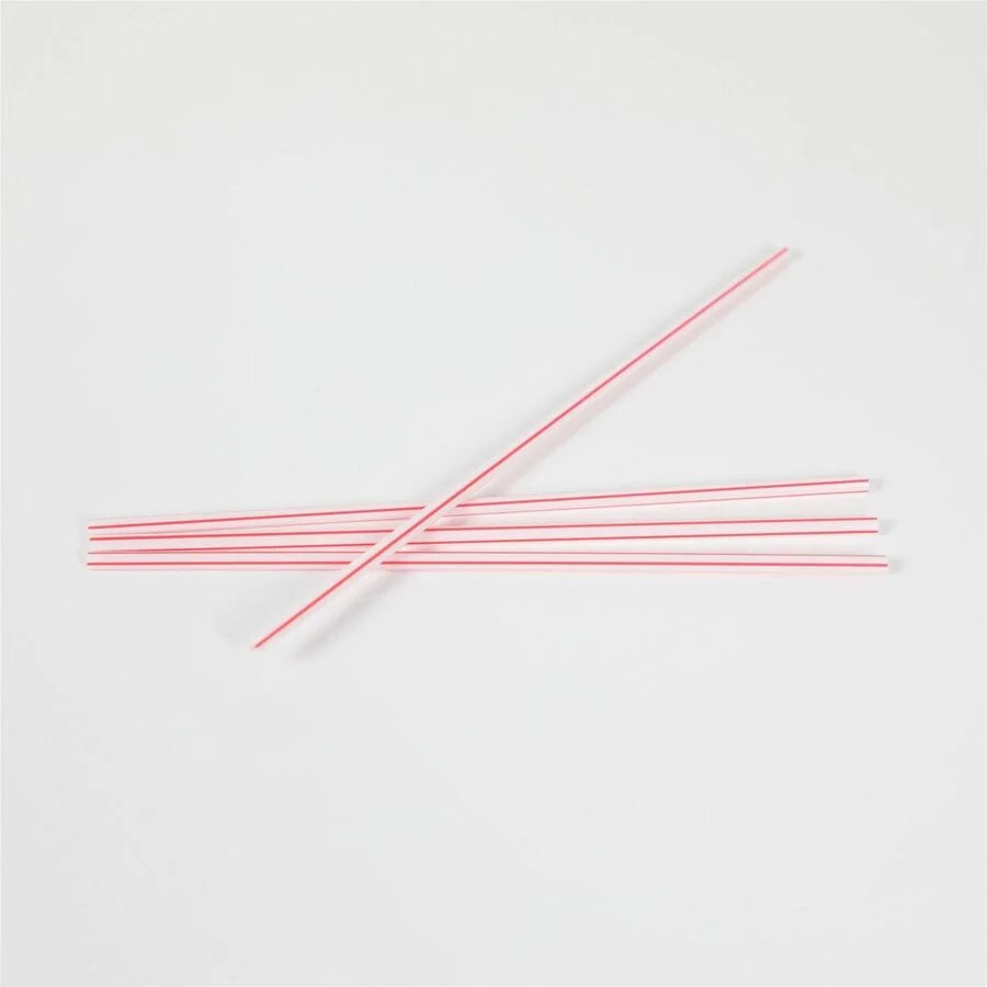 Genuine Joe Plastic Stir Stick Straws - 5.5’’ Length - White - 1000/Box - Stirrers