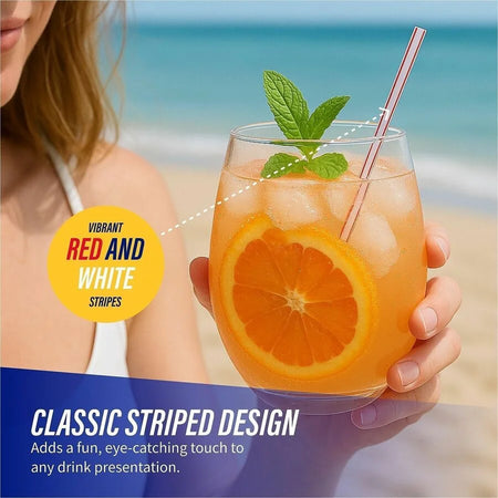 Genuine Joe Plastic Stir Stick Straws - 5.5’’ Length - White - 1000/Box - Stirrers