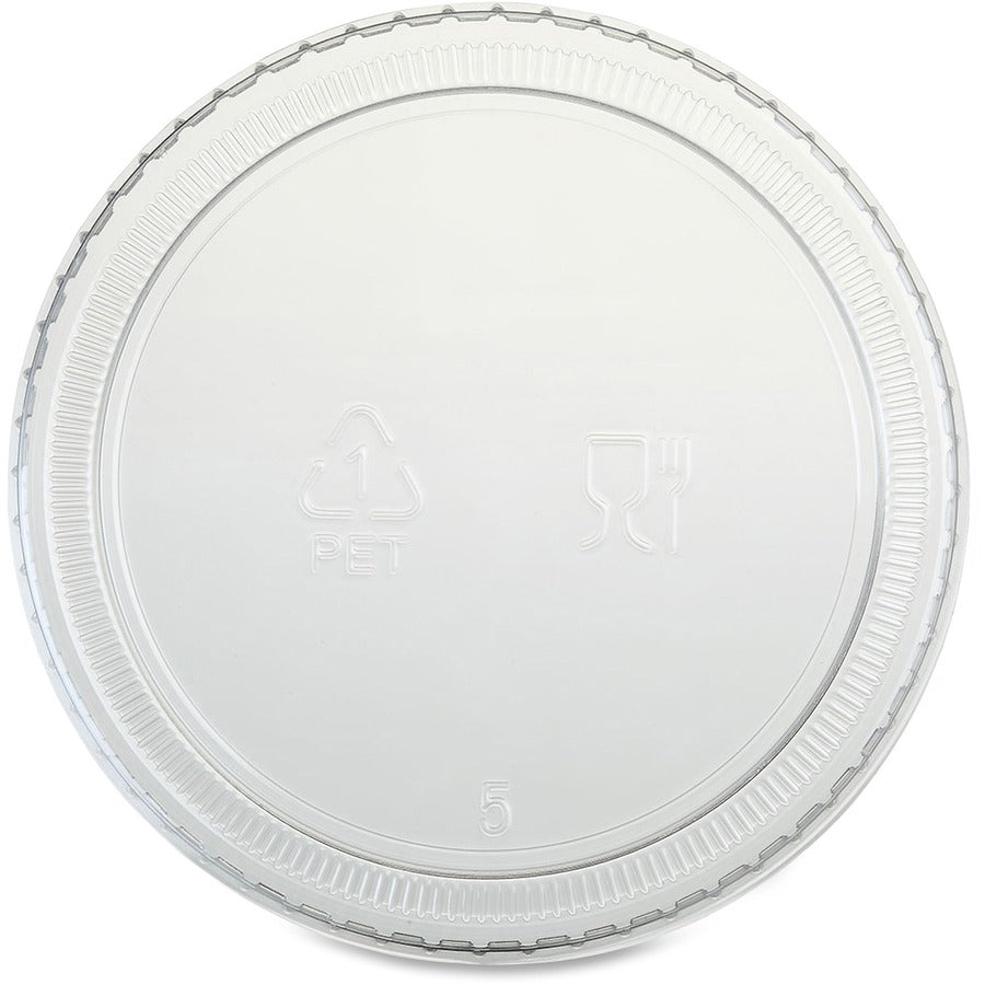 Genuine Joe Portion Cup Lid - 2.9’’ Diameter - Transparent Clear - 50/Bag - 50 / Carton - Food Storage