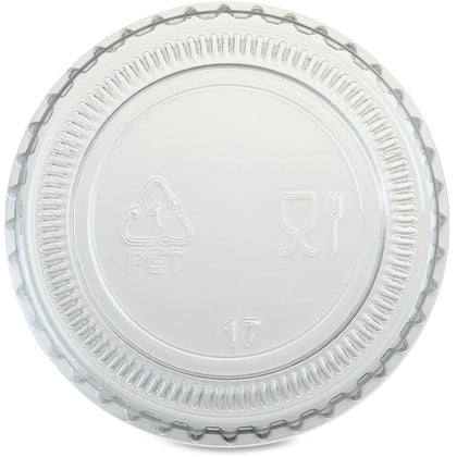 Genuine Joe Portion Cup Lid - Clear Transparent - 50/Bag 50/Carton - Food Storage
