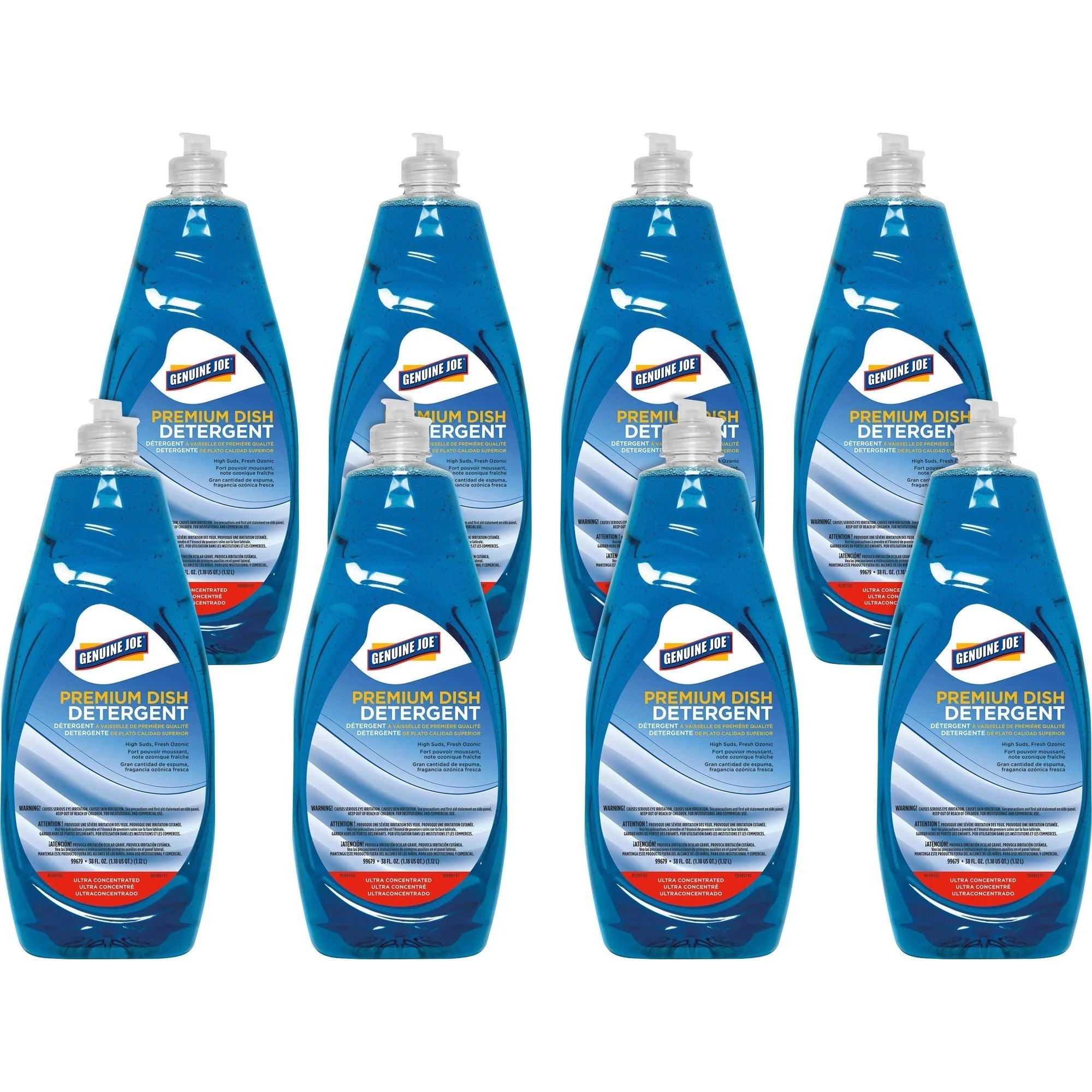 Genuine Joe Premium Dish Detergent: Concentrated Grease Remover - 38 fl oz - Dish/Dishwasher Detergents