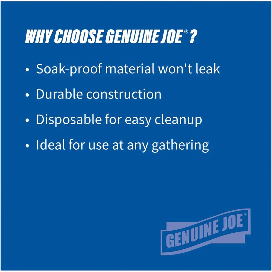 Genuine Joe Printed Paper Plates - Disposable 10’’ Diameter - Multi - 125 / Pack