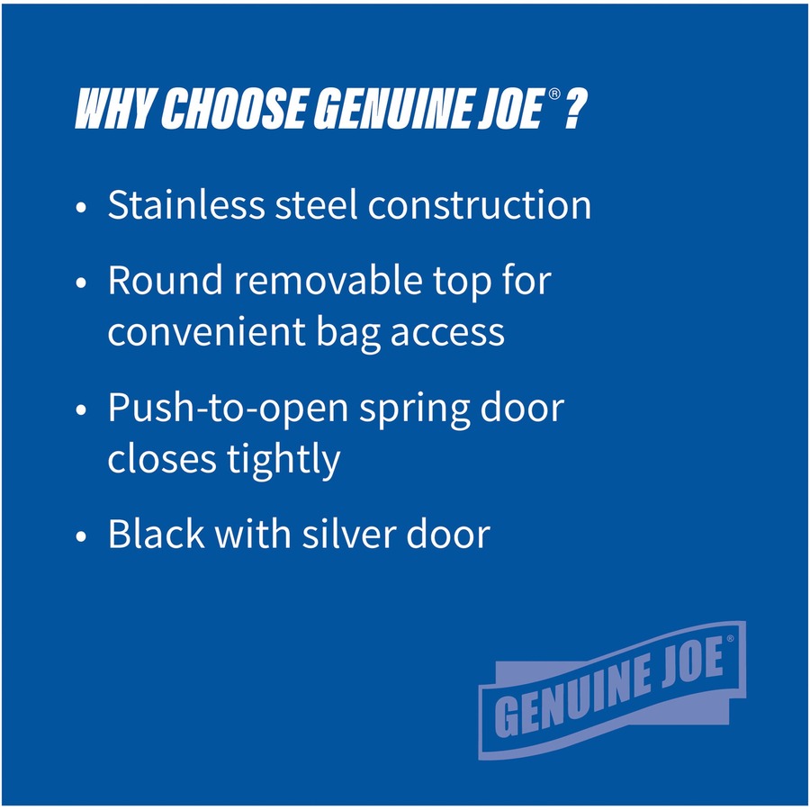 Genuine Joe Push Open Round Top Receptacle - Alternate-Image2
