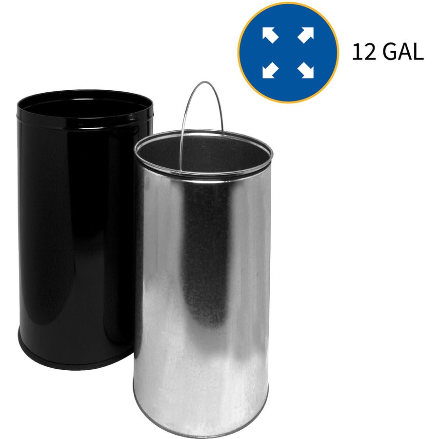 Genuine Joe Push Open Round Top Receptacle - Alternate-Image1