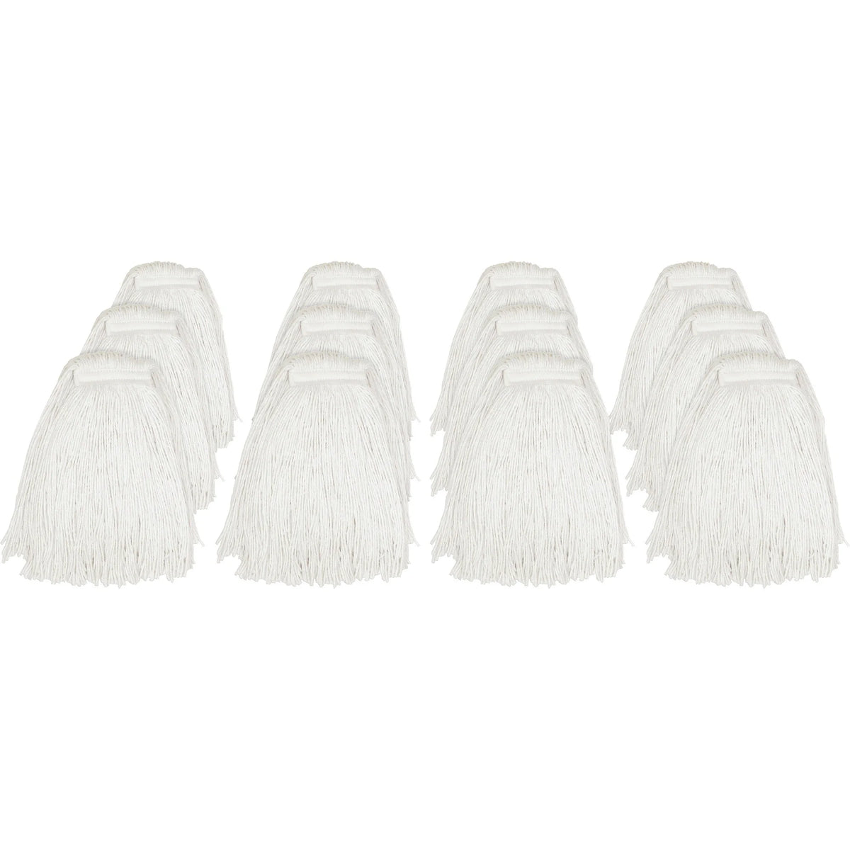 Genuine Joe Rayon Cut End Mophead - Natural - 12/Carton - Mops & Refills