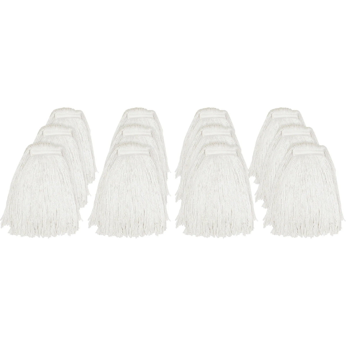 Genuine Joe Rayon Cut End Mophead - Natural - 12/Carton - Mops & Refills