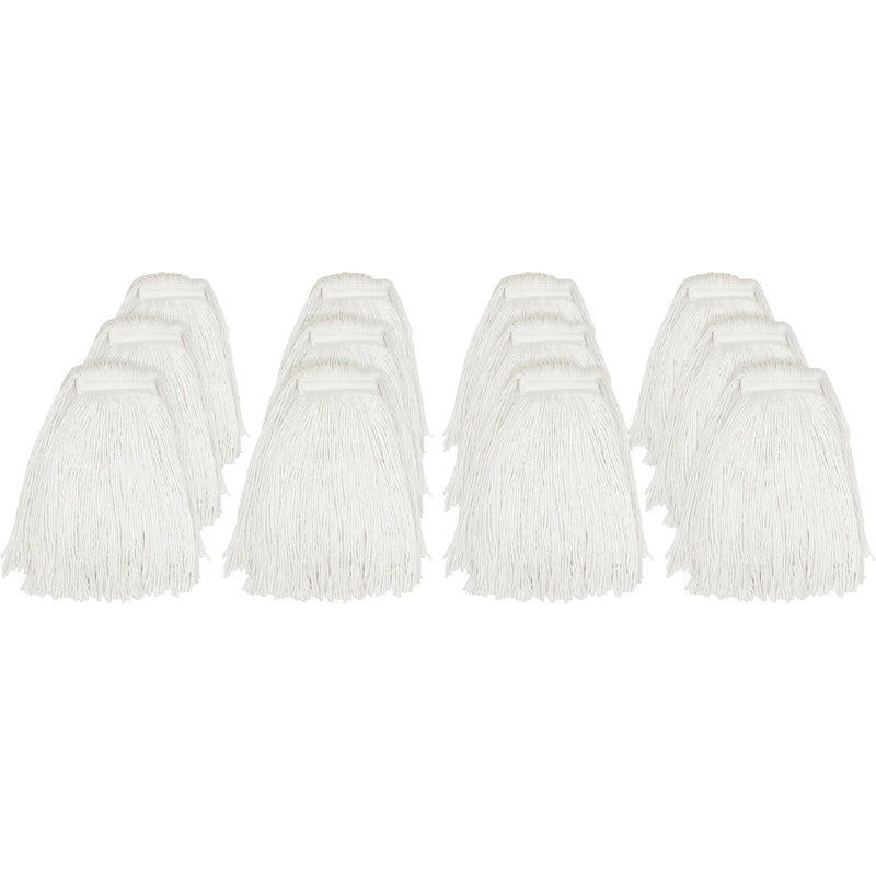 Genuine Joe Rayon Cut End Mophead - Natural - 12/Carton - Mops & Refills