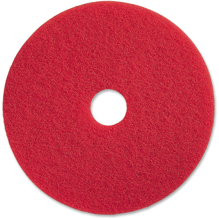 Genuine Joe Red Buffing Floor Pad - 20’’ Diameter - Flexible Fiber - 5/Carton - Machines & Accessories
