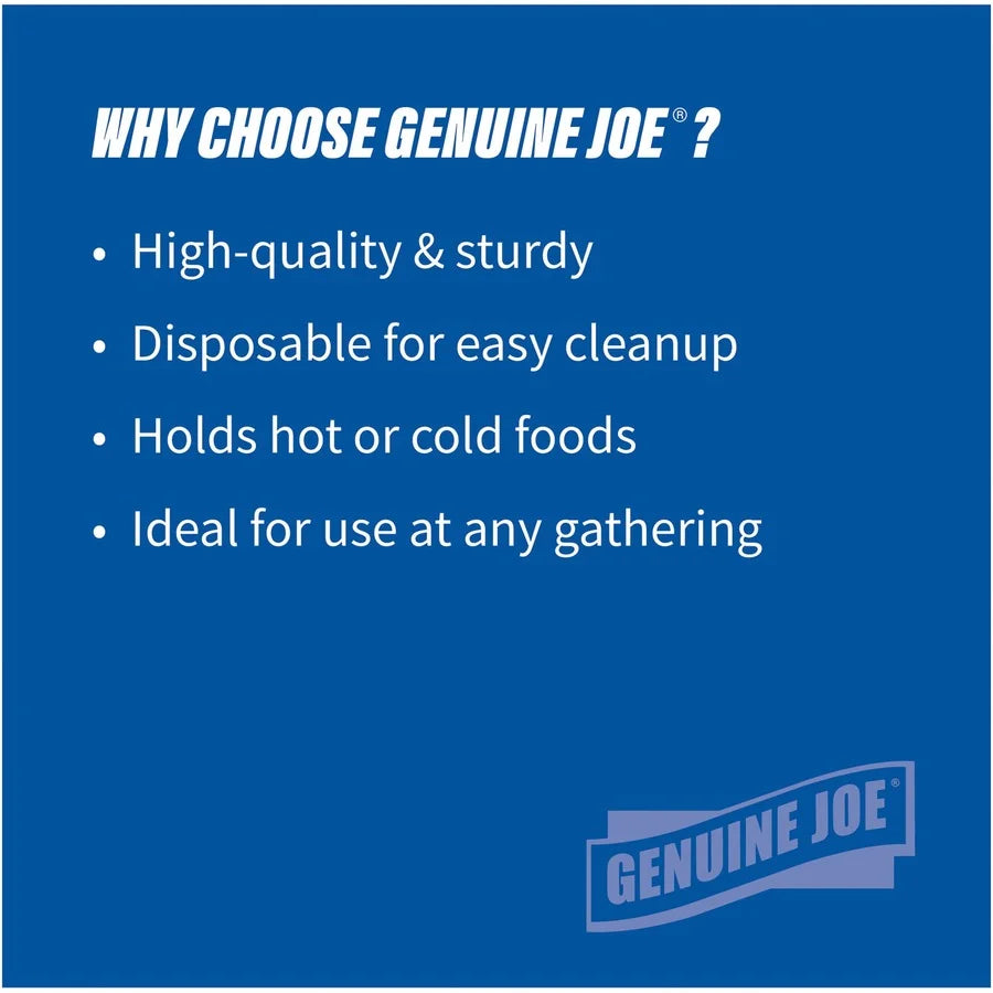 Genuine Joe Reusable Plastic Bowls - White - 125/Pack
