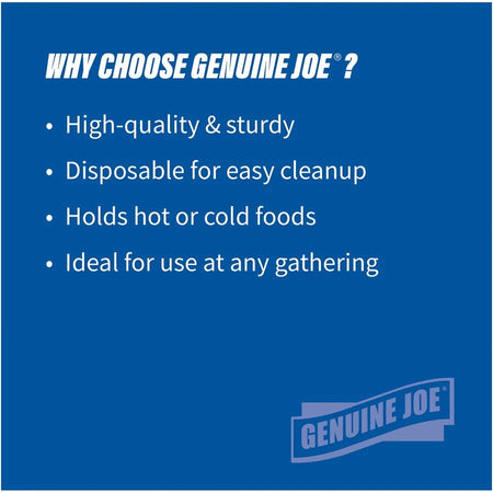 Genuine Joe Reusable Plastic Bowls - White - 125/Pack