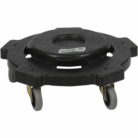 Genuine Joe 17.9’’ Round Dolly - 5 Casters - 3’’ Caster Size - Resin - 6.30’’ Height - Black - 1 Each - Hand Trucks &